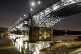 Fototapeta Fototapety z mostem - iluminowany Most Poniatowskiego w Warszawie