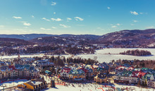 Mont-Tremblant, Quebec / Canada - February 10, 2019 - World Famous Ski Resort And Village