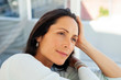 © potstock - woman looking away - beautiful pensive middle aged person - close up portrait