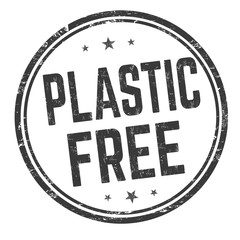 Wall Mural - Plastic free sign or stamp