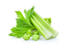 Fresh Celery Isolated On White Background