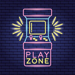 Poster - video game neon