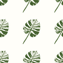  green and dark green tropical leaf with texture Pattern. Vector