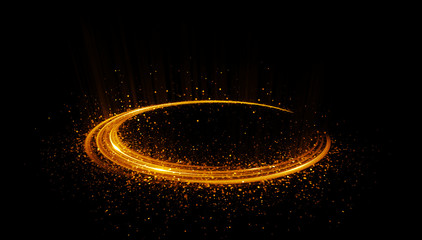 Wall Mural - abstract background. motion swirl. glowing circle. bright spiral. glow podium. empty scene. space tu