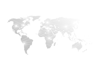 Wall Mural - global network connection. world map point and line composition concept of connection technologies f