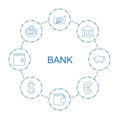 Wall Mural - bank icons