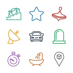 Wall Mural - 9 button icons