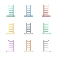 Wall Mural - ladder icon white background