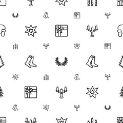 Poster - christmas icons pattern seamless white background