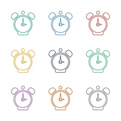 Wall Mural - clock alarm icon white background
