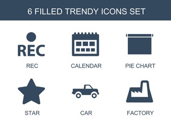 Aufkleber - 6 trendy icons