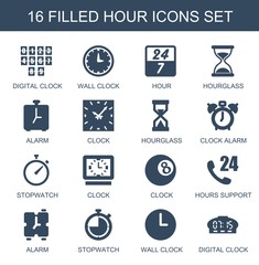 Wall Mural - hour icons