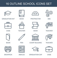 Poster - school icons