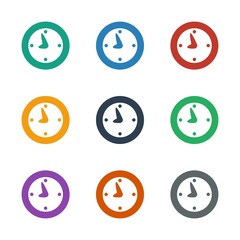 Wall Mural - clock icon white background
