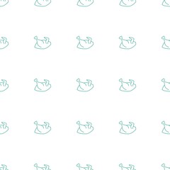 Sticker - chicken icon pattern seamless white background