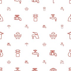 Poster - keep icons pattern seamless white background