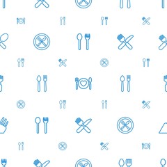 Canvas Print - cutlery icons pattern seamless white background