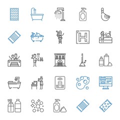 Wall Mural - shower icons set