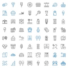 Sticker - cream icons set