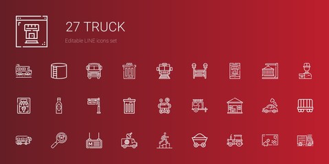 Sticker - truck icons set