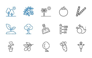 Poster - leaf icons set