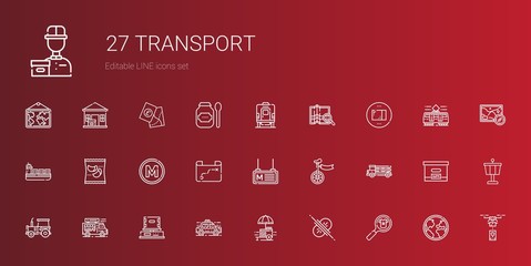 Poster - transport icons set