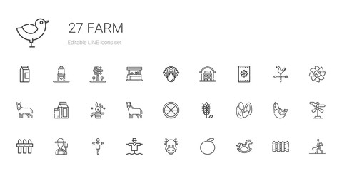 Sticker - farm icons set