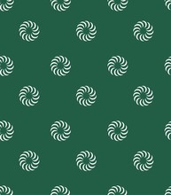 Green Japanese Pattern Vector. Circle Background.