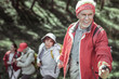 © Viacheslav Yakobchuk - Old gray-haired man hiking with his friend