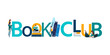 Vector logo concept of a book club with people reading.