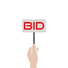 Wall Mural - Bid sign or icon