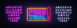 © Ivan - Free Trial Neon Text Vector. Free Trial neon sign, design template, modern trend design, night neon signboard, night bright advertising, light banner, light art. Vector. Editing text neon sign