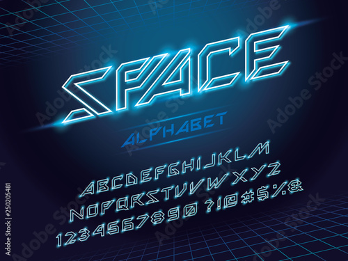 Sci-fi abstract alphabet design