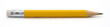 yellow pencil isoalted on white background with clipping path.