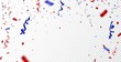 © radenmas - Red and blue confetti , isolated on transparent background