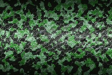 Wall Mural - green and black camouflage pattern blackground.