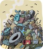 Fototapeta Młodzieżowe - Garbage Dump - Vector