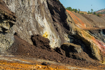 multicolored stones and rocks of Rio tinto