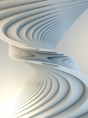 White stripe pattern futuristic background. 3d render illustration