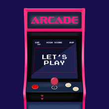 Retro Arcade Game Machine