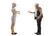 © Ljupco Smokovski - Young woman talking to an angry male punker in a leather vest