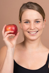 Wall Mural - girl with an apple