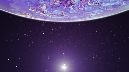 Wall Mural - Universe scene with planets, stars and galaxies in outer space showing the beauty of space exploration.