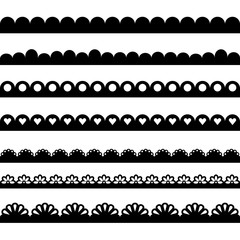 Canvas Print - scalloped edge collection. clipart image isolated on white background
