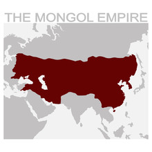 Vector Map Of The Mongol Empire For Your Design