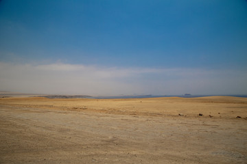 panoramic view Landscape in Paracas National Park Reserve, Pisco, Peru