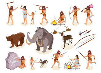 Wall Mural - Stone Age Icons Set