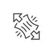 Stretching line icon