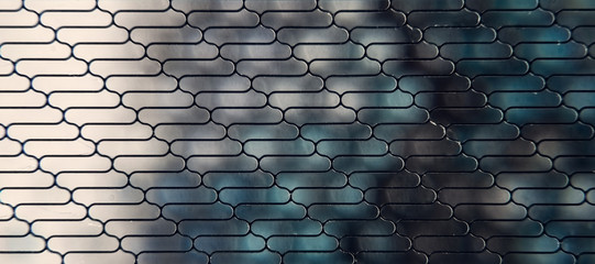 metallic grille pattern sheet