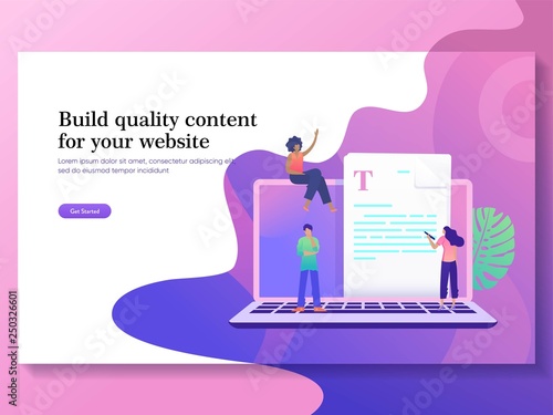 Copywriter Copywriting Vector Illustration Concept Woman